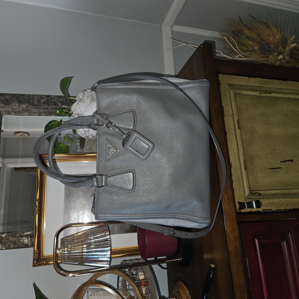 Trade... Do Not Buy Prada Galleria Saffiano leather tote in Two-tone grey